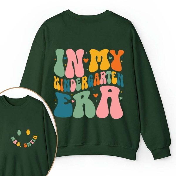 Personalized Name And Grade In My Era Teacher Two Sided Sweatshirt