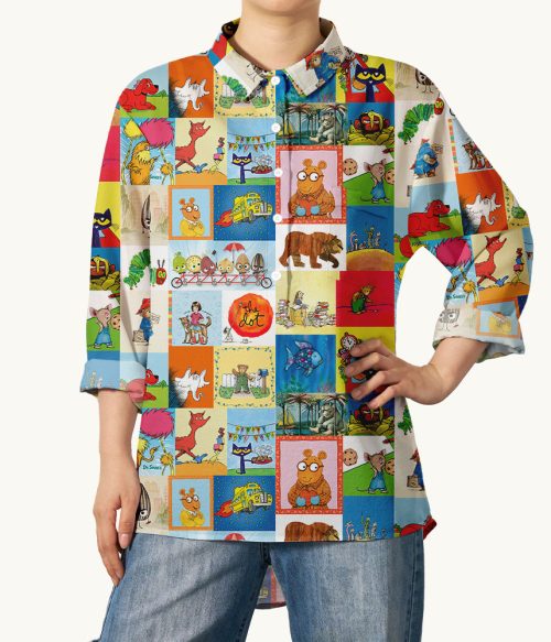 I Still Read Children's Books Teacher Crinkle Fabric Shirt