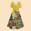 Falling Into The Ocean Of Art Teacher Uspender Long Skirt Top Suit