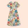 I Still Read Children's Books Teacher Printed Dress