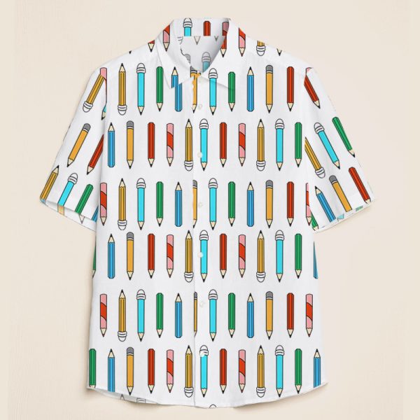 Colored Pencil Teacher Short Sleeve Shirt