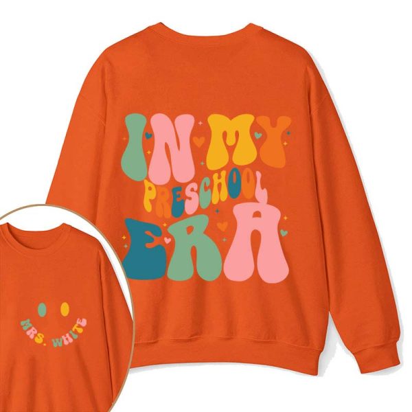 Personalized Name And Grade In My Era Teacher Two Sided Sweatshirt