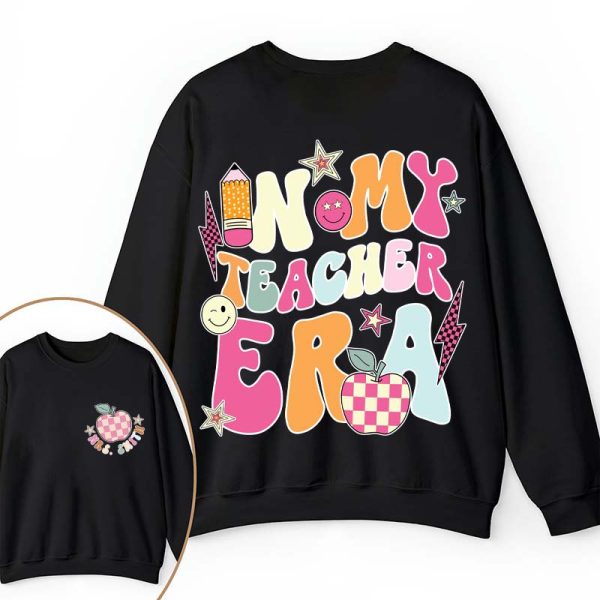 Personalized In My Teacher Era Teacher Two Sided Sweatshirt