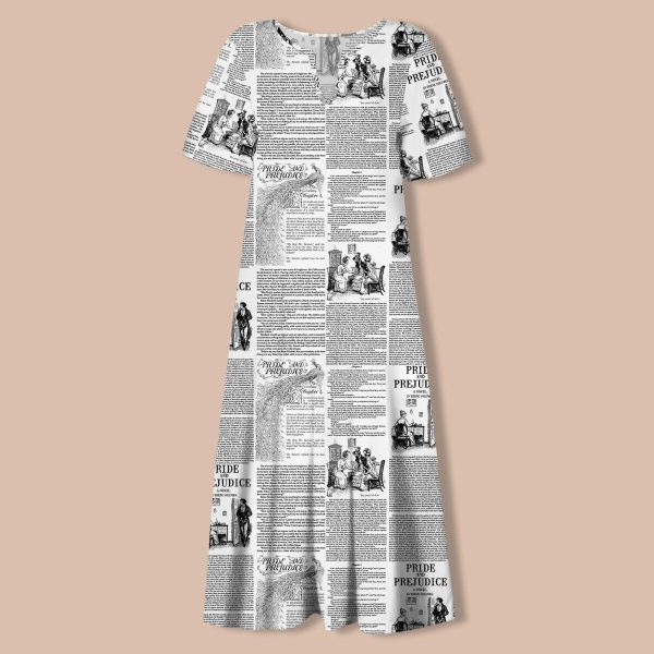 Pride And Prejudice Chapter Teacher V-Neck Long Dress