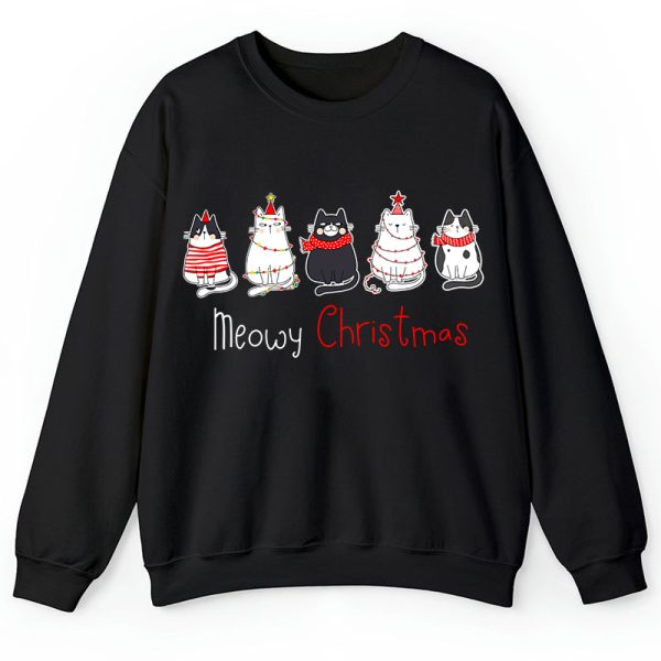Meowy Christmas Teacher Sweatshirt