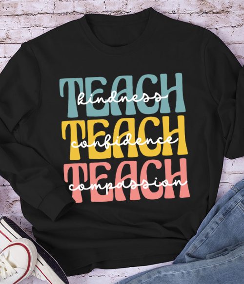 Kindness Confidence Compassion Long Sleeve T-Shirt