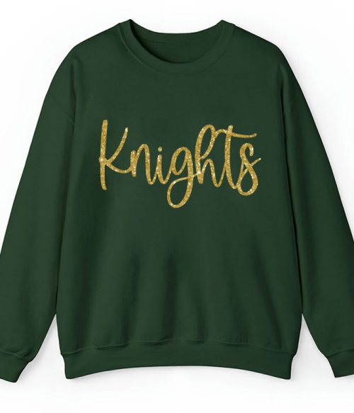 Personalized Glitter Font Mascot Teacher Sweatshirt