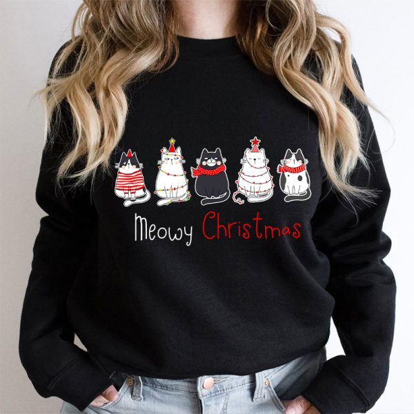Meowy Christmas Teacher Sweatshirt