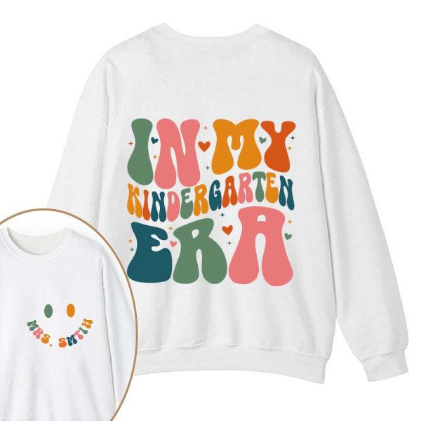 Personalized Name And Grade In My Era Teacher Two Sided Sweatshirt