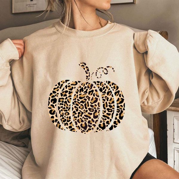 Leopard Pumpkin Teacher Sweatshirt