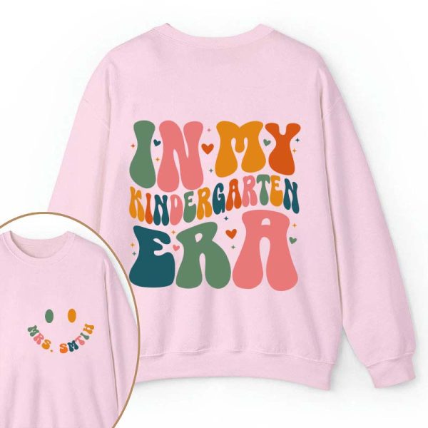 Personalized Name And Grade In My Era Teacher Two Sided Sweatshirt