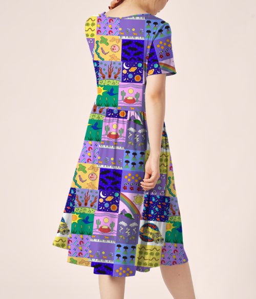 Take Chances Make Mistakes Get Messy Teacher Printed One Piece Dress