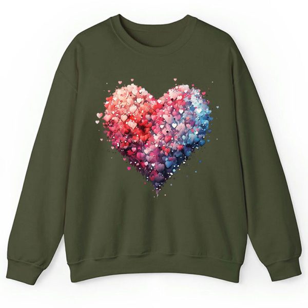 Bubble Heart Teacher Sweatshirt