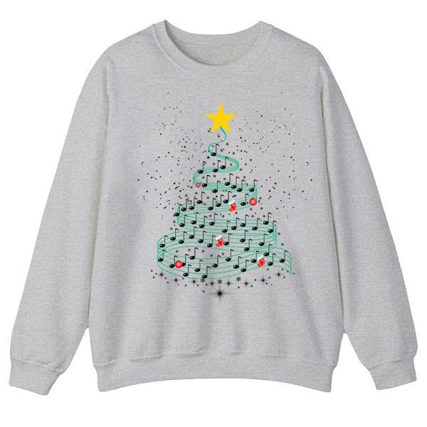 Music Note Christmas Tree Teacher Sweatshirt