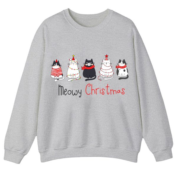 Meowy Christmas Teacher Sweatshirt