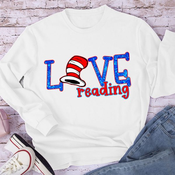 Love Reading Red Hat Long Sleeve T-Shirt