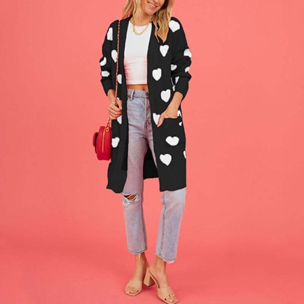 Sweet Heart Knit Cardigan Sweater