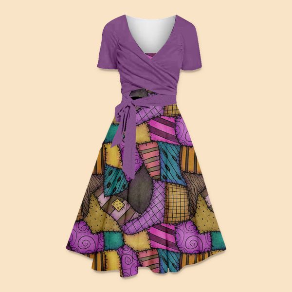 Halloween Rag Collage Style Teacher Suspender Long Skirt Top Suit