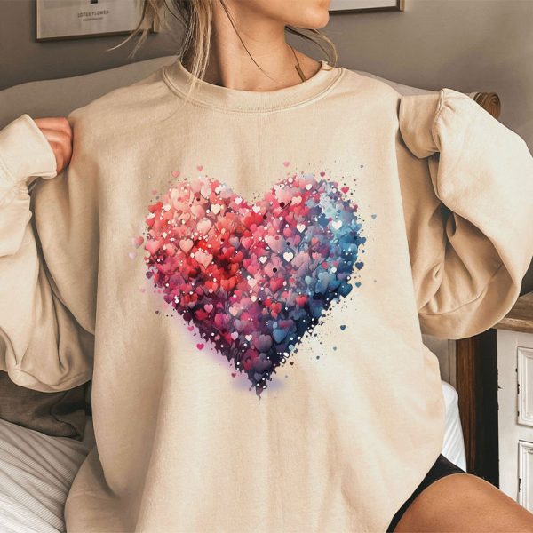 Bubble Heart Teacher Sweatshirt