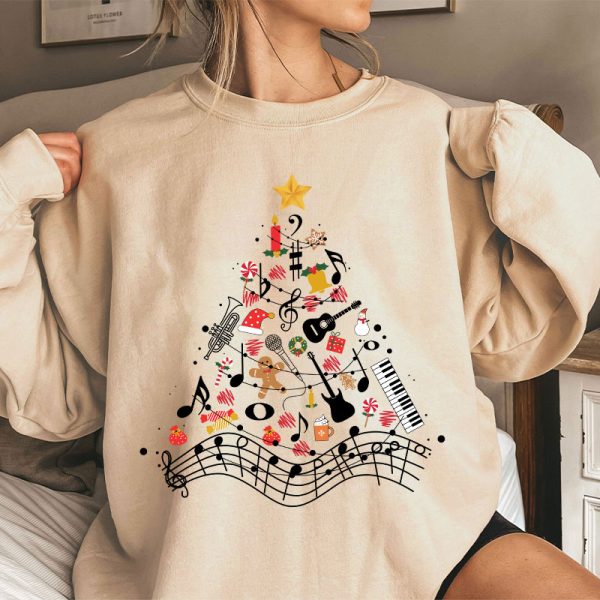 Musical Christmas Tree Teacher Sweatshirt