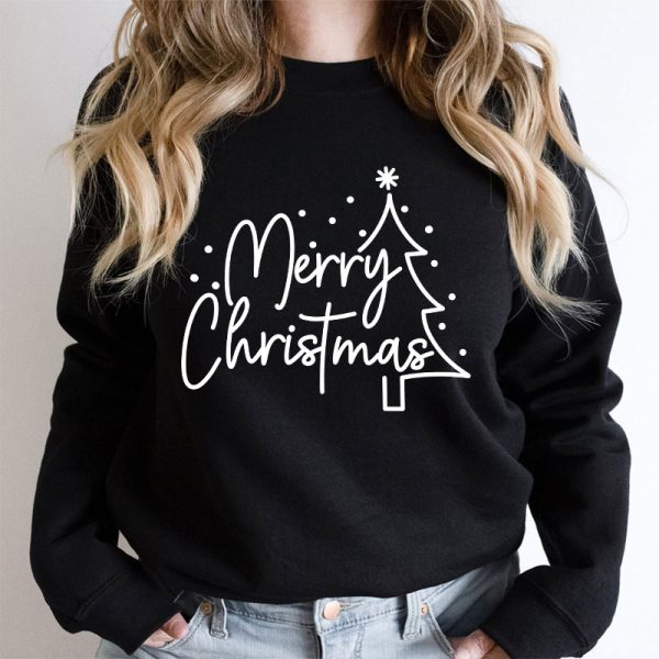 Merry Christmas Simple Christmas Teacher Sweatshirt