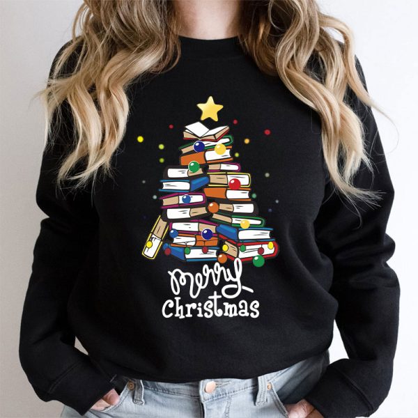 Merry Christmas Books Teacher Sweatshirt