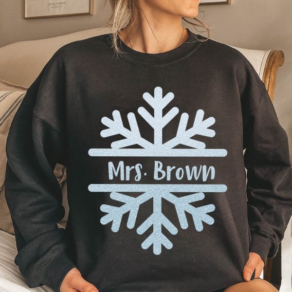 Personalized Snowflake Christmas Sweatshirt
