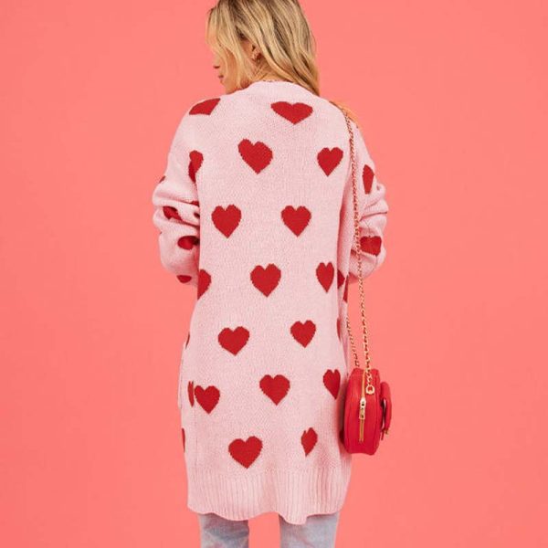 Sweet Heart Knit Cardigan Sweater