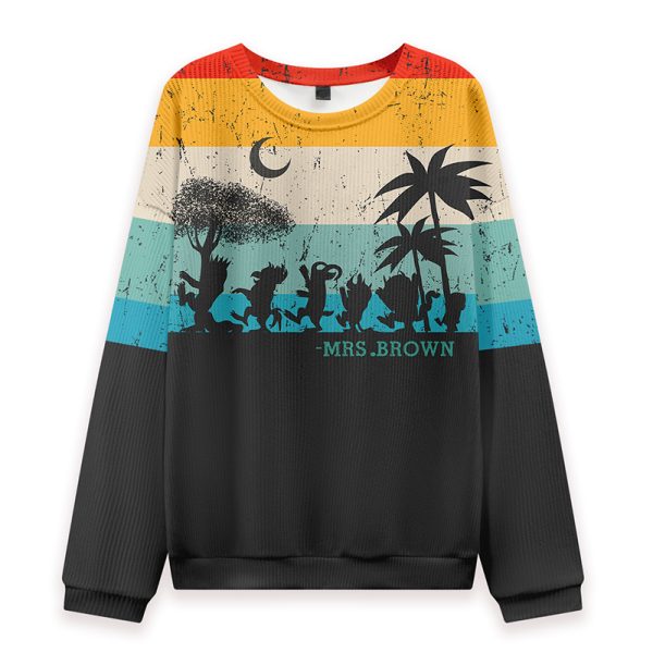 Personalized Name The Wild Things Teacher Ungly Knit Sweatshirt